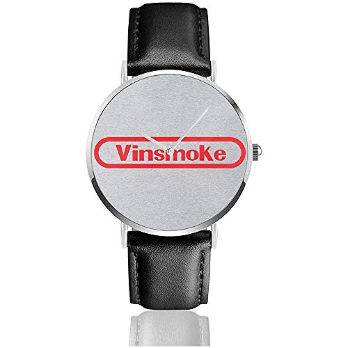 Unisex Business Casual Vinsmoke Sanji Retro Spielekonsole Logo One Piece Uhren Quarz Leder Uhr