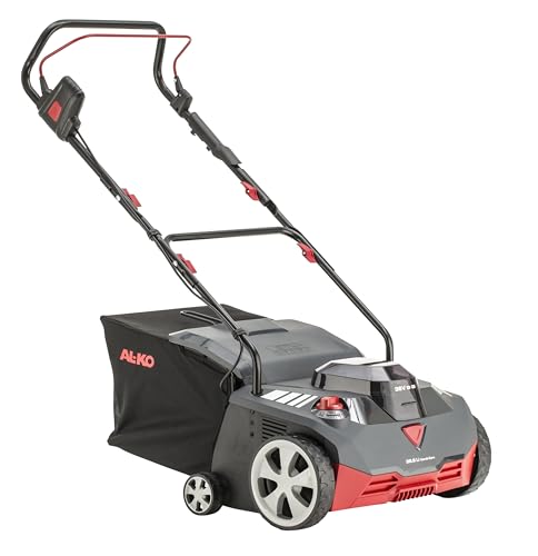 AL-KO Scarificateur sans Fil 38.6 Li Combi Care, Largeur de Travail de 38 cm, réglage Central de la Hauteur, 14 Lames en Acier, pour pelouses jusqu'à 400 m², Batterie...