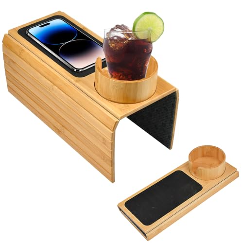 KYYGKY Bandeja para Sofa, Organizador de Reposabrazos para Sofa de Bambú con Soporte para Tazas, Bandeja para Brazo de Sofa Plegable Antideslizante, Flexible Bandeja Portavasos para Sofa 41,5*33,5cm KYYGKY Bandeja para Sofa, Organizador de Reposabrazos para Sofa de Bambú con Soporte para Tazas, Bandeja para Brazo de Sofa Plegable Antideslizante, Flexible Bandeja Portavasos para Sofa 41,5*33,5cm