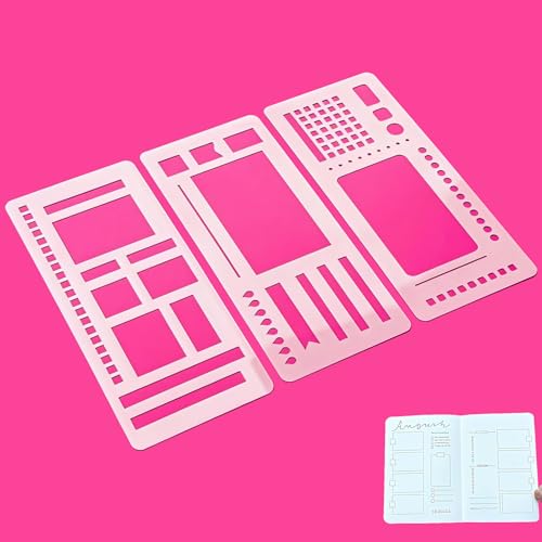 Handmade Journal Planner Stencil Set – 0.8mm Acrylic