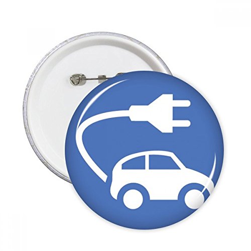 Badge bouton rond plug énergie : cadeau écologique original, lot 5 pin's vêtement multicolore S