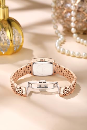 Image of Giordano Analog Watch for Women - Elegant Square Cut-Glass Dial, Crystal Roman Numerals, Stainless Steel Strap - Stylish Luxury Timepiece & Gift - GZ-60117