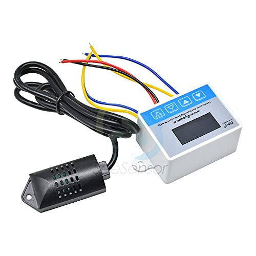 M452 DC 12V Digital Temperature Humidity Controller Thermostat Hygrometer Humidity Control Switch 0~100% RH with Humidity Sensor