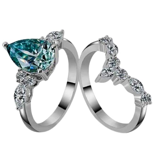 Alliance émeraude et moissanite en argent poire pour sublimer vos tenues