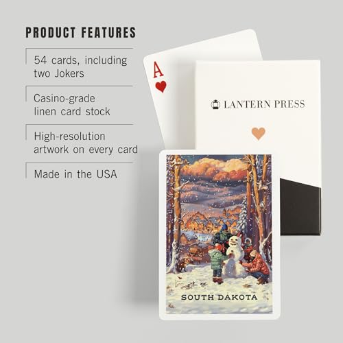 Lantern Press South Dakota, naipes poker vintage 52 cartas miniatura 3