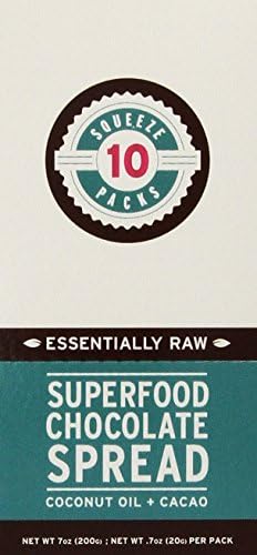 Love Bean Superfood Fudge Spread, Essentially Raw, Squeeze Packs (Box of 10 Packs)