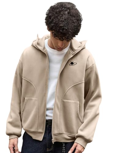 TAGAS Men's Mask Sweater Hoodie Beige - Image 2