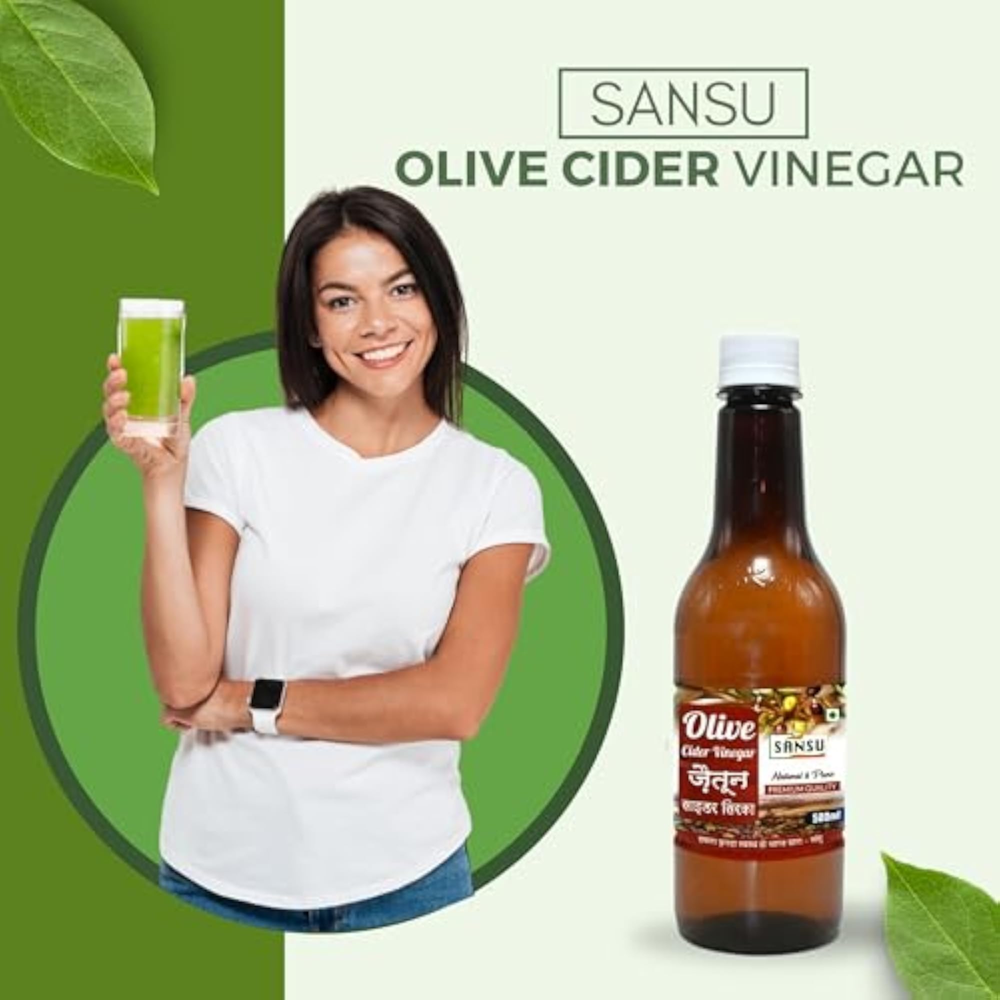 Sansu Olive Cider Vinegar, 500 Ml, Organic