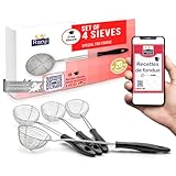 Ranji® Fondue Sieb aus Edelstahl | Pflegeleichte Fonduegabeln, perfekt für Fondueparties, 4 Stück