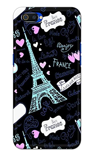 Image of PRINTFIDAA Lovers Famous Place Eiffel Tower in Paris Printed Designer Hard Back Case Cover for Realme C2 / Oppo A1K, RMX1941, CPH1923 -(SS) MVN1003