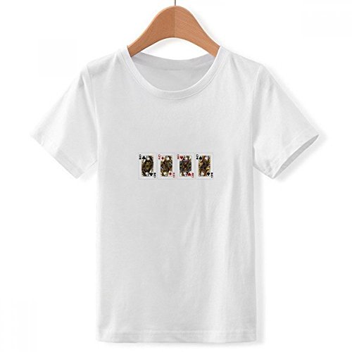 T-shirt blanc motif As de Cœur et Pique pour garçon taille XL