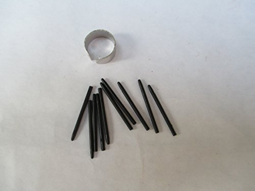 10 unidades de puntas de repuesto negras con anillo extractor para lápices Wacom Bamboo e Intuos miniatura 2