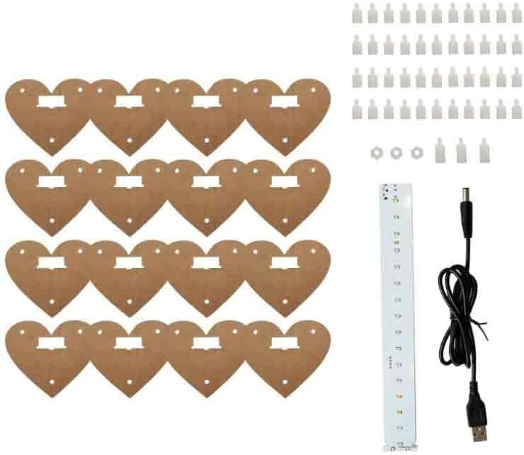 LED Audio Light DIY Electronic Kits PP16LED-HEART