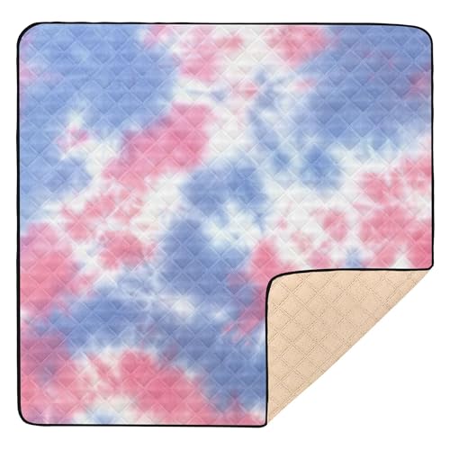Alfombra de juego grande y resistente para bebés para interiores y exteriores, cómoda alfombrilla para bebés y niños pequeños, 50 x 50 pulgadas