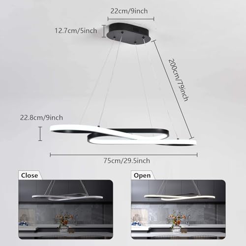 Image of 29.53in Modern Color Changing LED Pendant Light