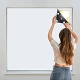 AJAZZ Portable Blackout Shades 100% Blackout Curtains for Bedroom Small Window Curtains No Light Kitchen Windows Insulated for Nursery for Baby Travel Curtain,White,56