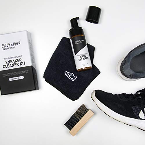 Sneaker Cleaning Kit - Foaming Top 5.1oz All-In-One Natural Cleaning Solution - Works on Suede, White Shoes, Golf Shoes, Canvas, Rubber and soles
