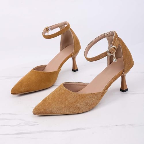 Chaussures stiletto élégantes à bout pointu avec semelle légère et sangle ajustable en velours - 4