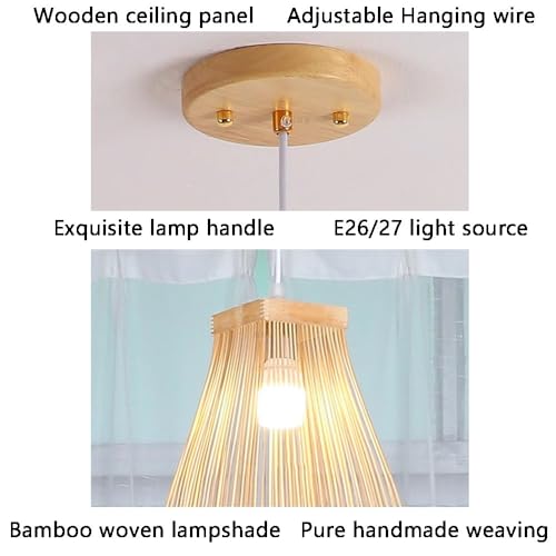 Lámpara de bambú beige que transforma habitaciones frías en rincones cálidos 8