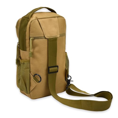 TORCH Sling Bag Single Shoulder Crossbody Backpack Urban Outdoor Sports Military Style MOLLE Travel Pack for EDC Gear V2 Desert4