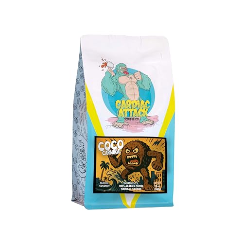 Cardiac Attack Coffee Co Café en Grano Sabor Coco 12 oz miniatura 1