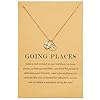Zealmer dainty 18k gold plated compass world map pendant necklace graduation gift for friends  urban country home decor
