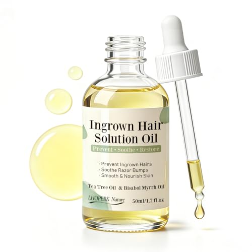 Ingrown Hair Treatment Oil Serum: 1.7oz Soothing After Shave Oil Prevents Ingrown Hairs for Soothes...