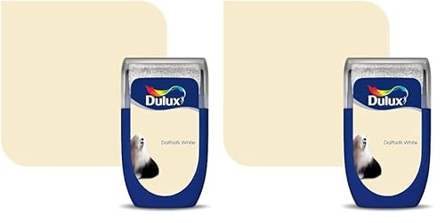 Dulux Walls & Ceilings Tester Paint, Daffodil White, 30 ml (Pack of 2)