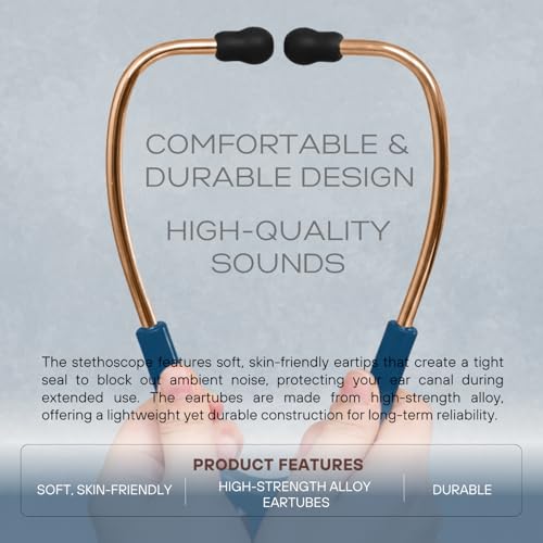 Image of MaiWieel-Classic Monitoring Stethoscope Professional Dual Head Caribbean Blue Stethoscopes For,Nurse,Doctor,Vet ,Home Medical ,EMT,Double-Sided Stainless Chestpiece,Flexible Tubing & Soft Sealing Eartips(Rainbow-Caribbean Blue)