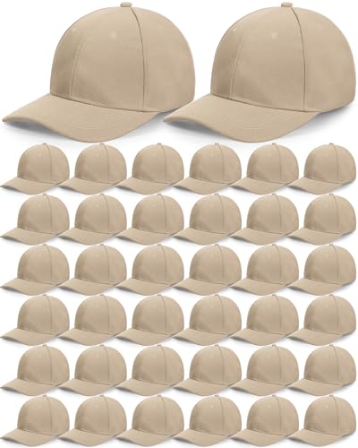 Image of Foaincore 36 Pack Blank Baseball Cap Bulk Adjustable Back Strap Sublimation Hats Plain Unisex Trucker Hat for Men Women