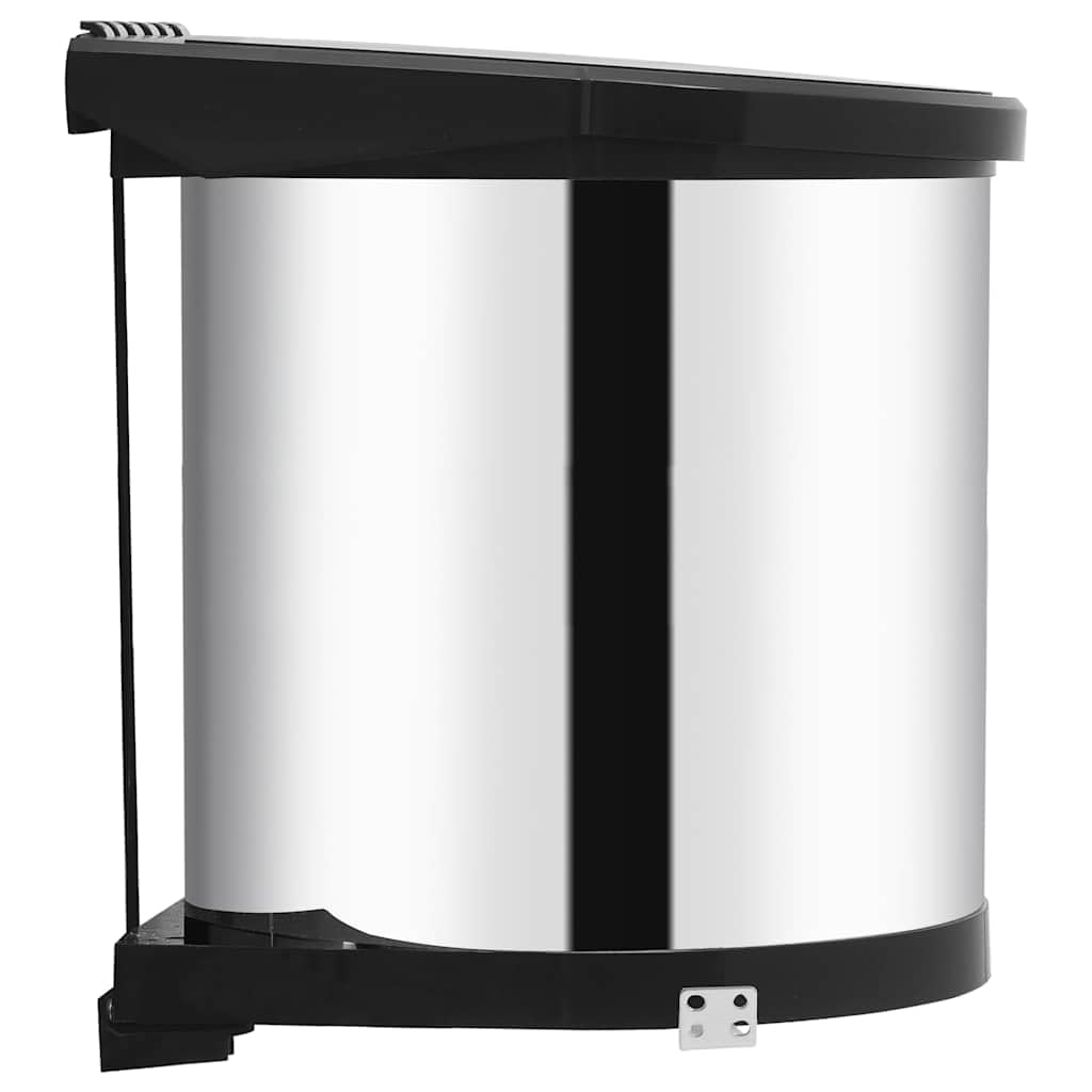 Tomostar Poubelle pour Porte Cuisine, Poubelle sous évier de Porte Pivotante Acier inoxydable 12 L