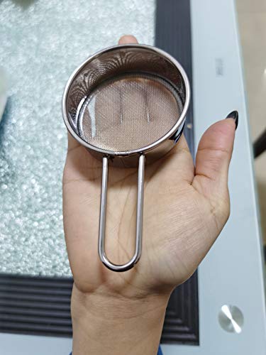 Goeielewe Stainless Steel Strainer With Long Handle, Flour Sieve Mini Small Flour Sifter Drainer For Baking thumb #2