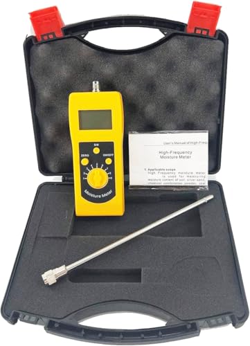 YFYIQI Sand Moisture Meter River Sand Fine Sand Coarse Sand Sea Sand Moisture Tester with Measuring Range 0-90% Accuracy 0.1/0.01 Accuracy ±0.5% n