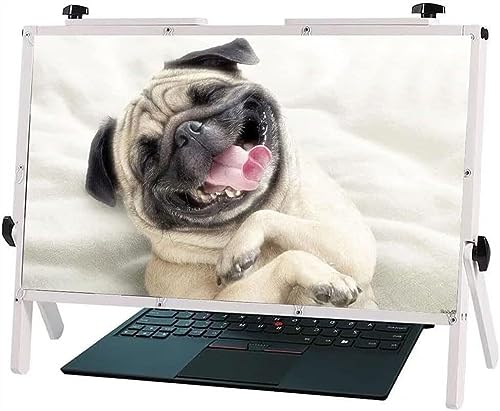 Computer-Bildschirmlupe for den Desktop, 22'' Anti-Blaulicht-Laptop-Displayschutz-Halterung, 3-fache Lupe, Leselupe