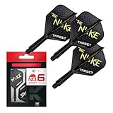Target Darts Luke Littler K Flex Flights and Shaft System, No.6 (Short, 19mm) | Pack of 3 Kflex All in One Flights, The Nuke Player Edition Darts Accessories | K-Flex Dart Stem