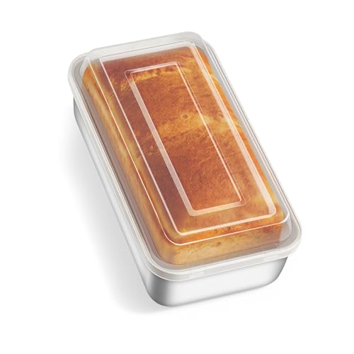 TeamFar Loaf Pan for Baking Bread 9 x 5 Inch Bread Loaf Pan with Lid