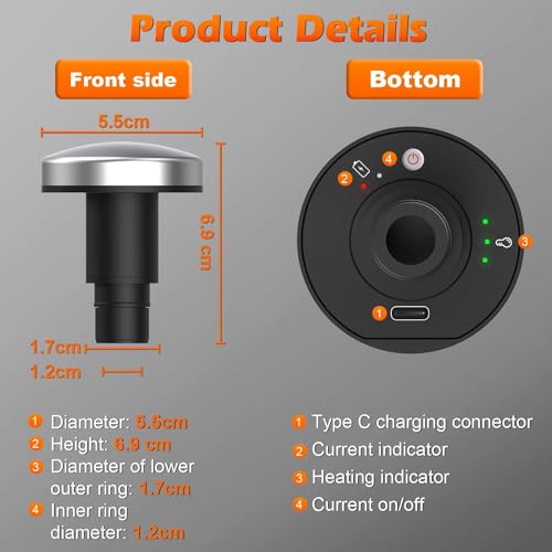 ALDOM Heated Massage Head, Thermal Massager Gun Heads with Heated Function, Deep Tissue Percussion Muscle Gun Attachments. - Image 6