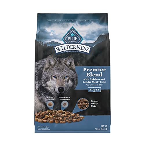 Blue-Buffalo-Blue-Wilderness-Premier-Blend-with-Meaty-Cuts-Adult-Chicken-Dry-Dog-Food-24-lbs Blue Buffalo Blue Wilderness Premier Blend with Meaty Cuts Adult Chicken Dry Dog Food 24 lbs