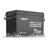 RENOGY REGO Lithium Battery 12V 200AH LiFePO4 Battery, 380A Peak Discharge, 200A BMS, 7.64x15.12x9.96 Compact Size, 5000+ Deep Cycles 80% DOD, W/Low Temp Protection for RV Marine Solar Trolling Motor