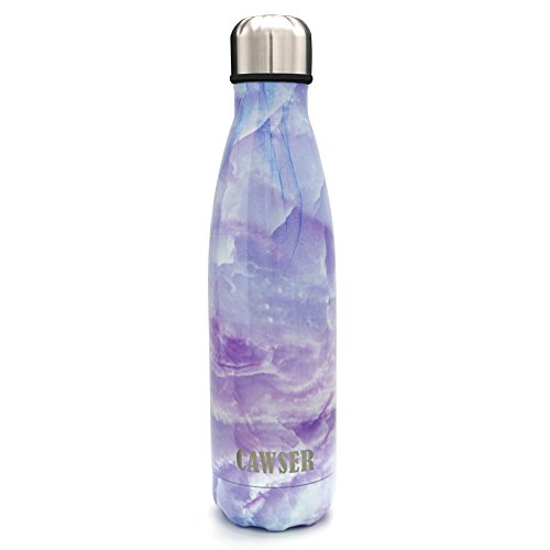 CAWSER 17oz Botella de Agua De Acero Inoxidable Para  Mantener sus Bebidas Calientes 24H y Frías 12H, Reutilizable Botellas No Es Fácil Caer, Esistencia a Los Arañazos,Libre de BPA,a Prueba de Fugas P