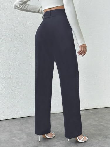 Image of Toochki Trousers for Woman Pants Women's Formal Office Korean | Black Track Pant | Straight | Cotton Spandex Stretchable Trouser | High-Waisted Bottom Wear