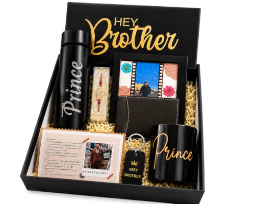 Image of HBH Personalised Rakhi Hamper for Brother Custom Raksha Bandhan