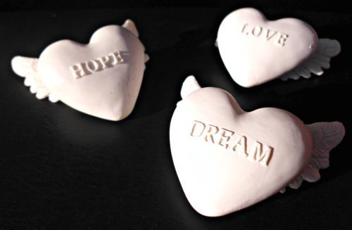 Beautiful Set of Three Angel Wings Ornaments