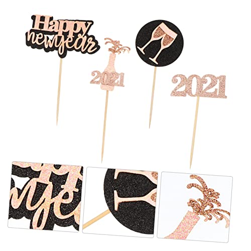 ABOOFAN 60 Pçs Feliz Sobremesa Papel Decoração De Frutas Cuake Decorações Requintadas Decoração De A