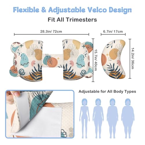 Image of Pregnancy Pillow for Sleeping,Maternity Pillow with Cooling,Maternity Support for Back and Hip Relief,Soft and Comfortable Wedge Pregnancy Pillows Side Sleeping Support for Belly with Removable Cover