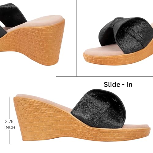 Image of TRASE Women's Fashion Sandals | Comfortable And Stylish Wedges For Women | Trendy And Stylish Sandals For Woman And Girls, Lightweight Wedges Heels