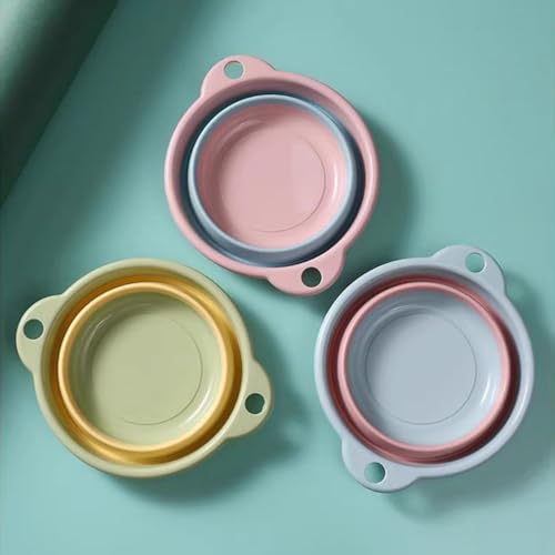 Image of Potency Collapsible Portable Wash Basin Dishpan Kitchen Dish Pans Washing Basin Foldable Strainer Wash and Drain Dish Tub Drainer for RV, Camping, Marine, BBQ.