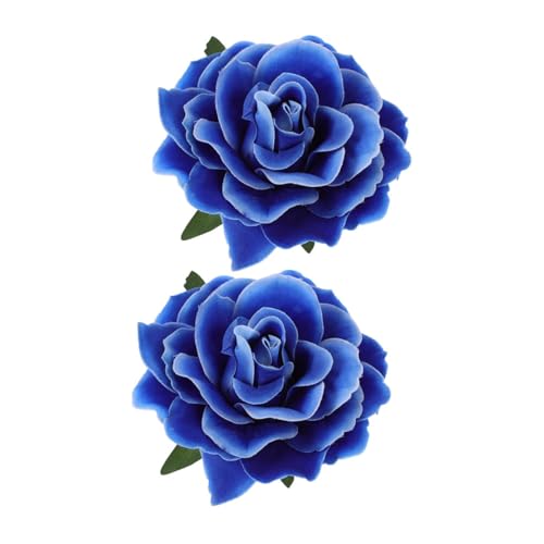 Pince cheveux fleur rose artificielle (lot de 2) - Accessoire coiffure mariage et fête