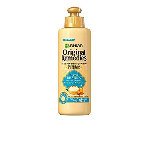 Garnier Original Remedies Elixir de Argán Aceite en crema protector sin aclarado sin silicona para un pelo muy seco y sin brillo - 200 ml