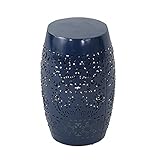 Christopher Knight Home Ruby Outdoor 12' Iron Side Table, Dark Blue